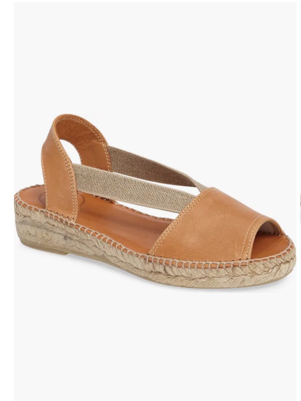 Toni Pons Etna Espadrille Tan Leather Sandals Size 38 / 7.5